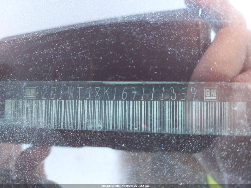 2006 Chevrolet Impala Lt VIN: 2G1WT58K169111359 Lot: 43327685