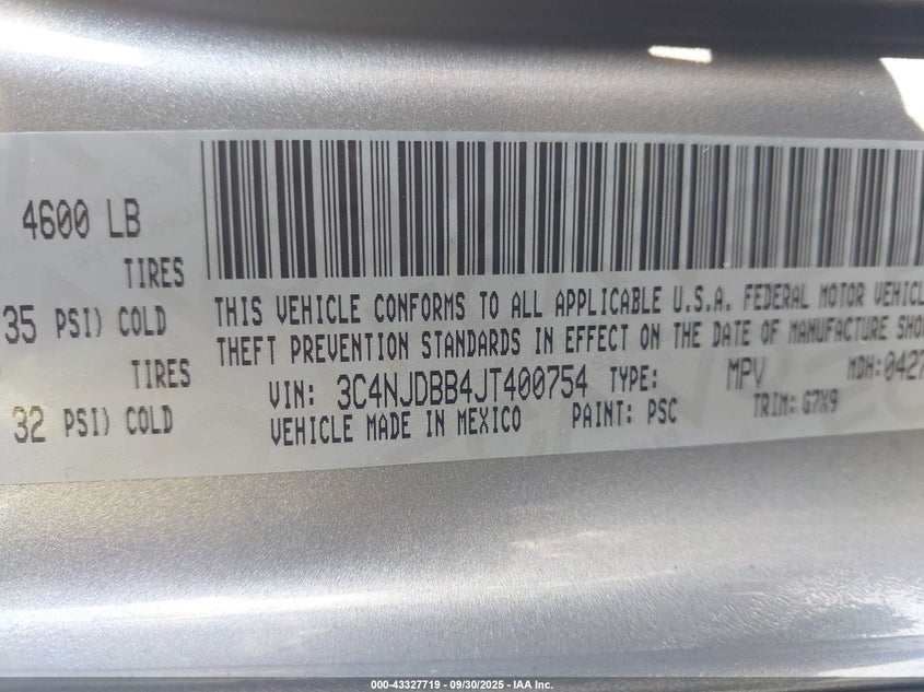 2018 JEEP COMPASS LATITUDE 4X4 - 3C4NJDBB4JT400754