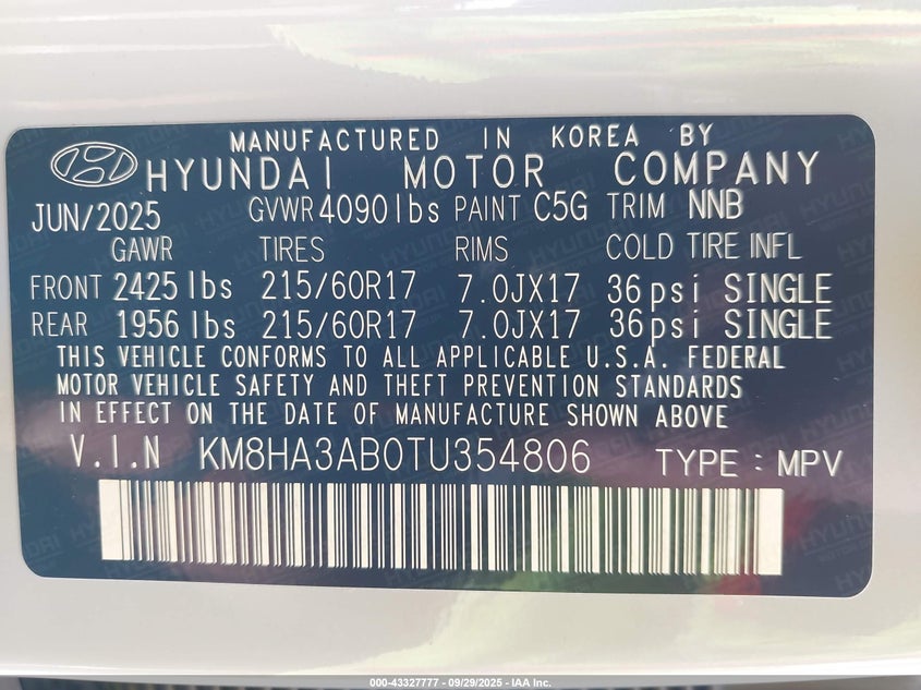 KM8HA3AB0TU354806 2026 HYUNDAI KONA photo no. 5