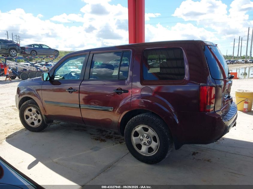 2011 Honda Pilot Lx VIN: 5FNYF3H23BB036620 Lot: 43327945