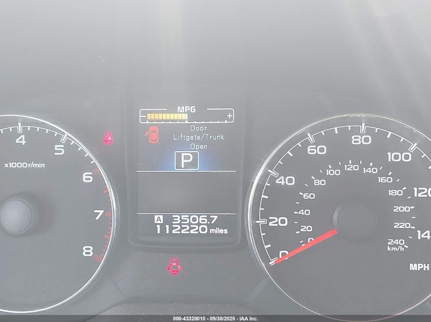 2013 Subaru Legacy 2.5I Limited VIN: 4S3BMBK64D3044386 Lot: 43328010