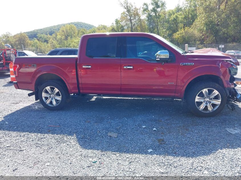 2017 Ford F-150 Platinum VIN: 1FTEW1EG1HFA71877 Lot: 43328080