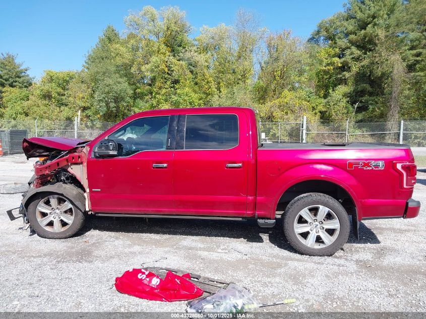 2017 Ford F-150 Platinum VIN: 1FTEW1EG1HFA71877 Lot: 43328080