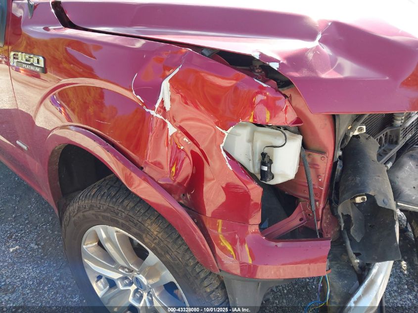 2017 Ford F-150 Platinum VIN: 1FTEW1EG1HFA71877 Lot: 43328080