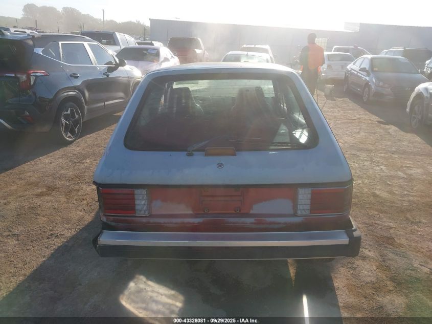 1989 Plymouth Horizon Expo VIN: 1P3BL18D0KY431472 Lot: 43328081