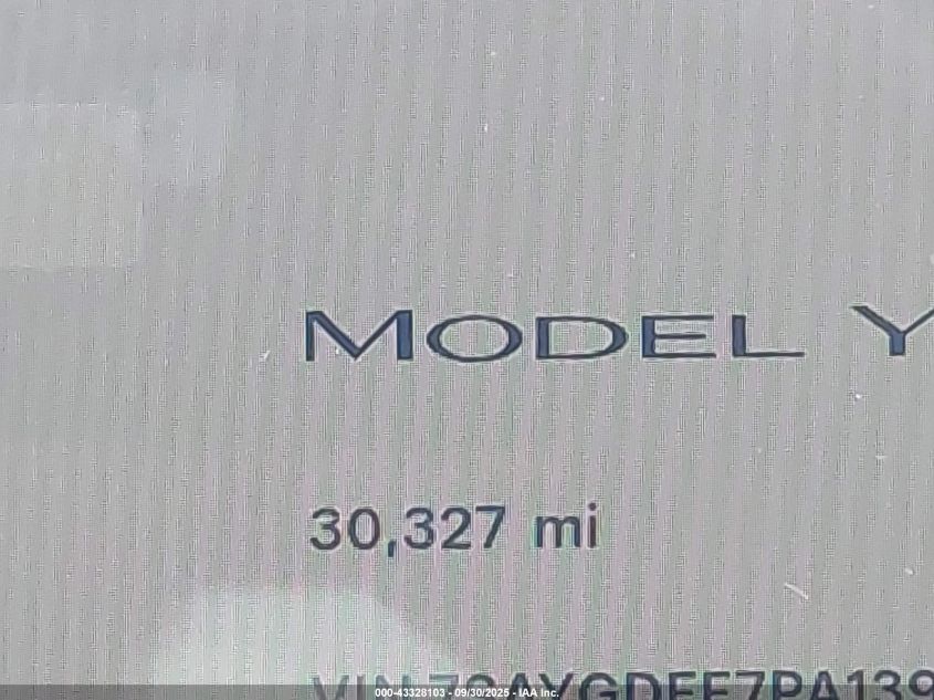 2023 Tesla Model Y Awd/Long Range Dual Motor All-Wheel Drive VIN: 7SAYGDEE7PA139211 Lot: 43328103