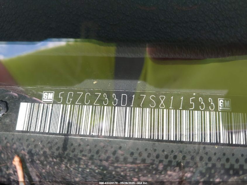 2007 Saturn Vue 4 Cyl VIN: 5GZCZ33D17S811533 Lot: 43328178