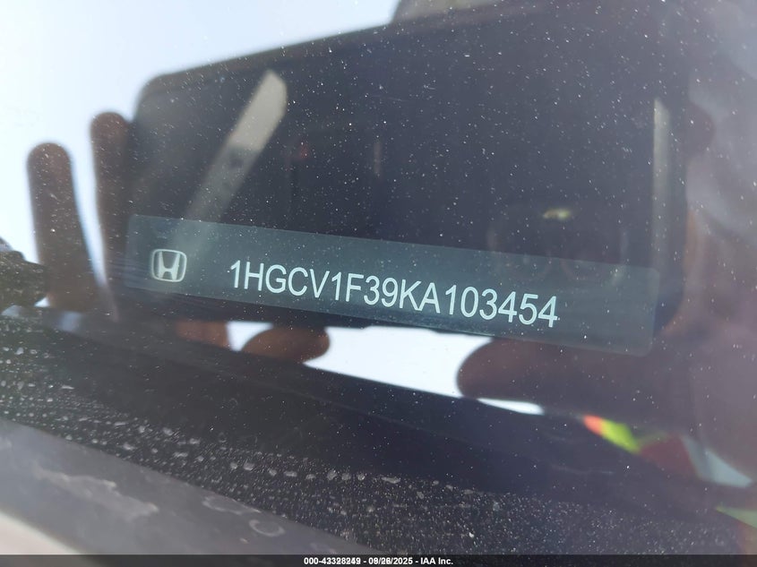 2019 Honda Accord Sport VIN: 1HGCV1F39KA103454 Lot: 43328249