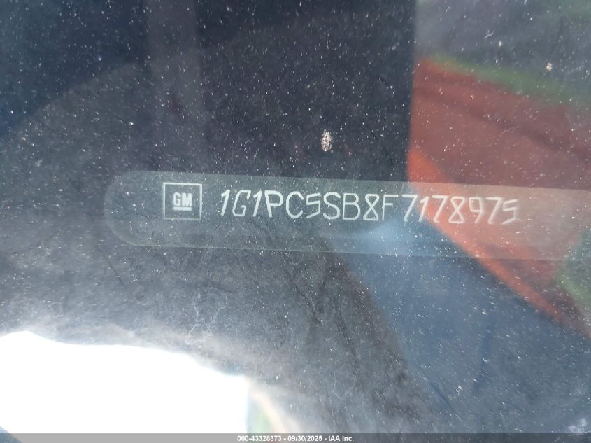 2015 Chevrolet Cruze 1Lt Auto VIN: 1G1PC5SB8F7178975 Lot: 43328373