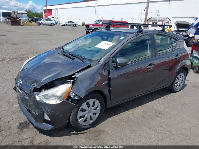 2013 Toyota Prius C Two grey hatchback hybrid JTDKDTB37D1554254 photo #3