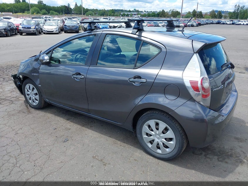 2013 Toyota Prius C Two grey hatchback hybrid JTDKDTB37D1554254 photo #4