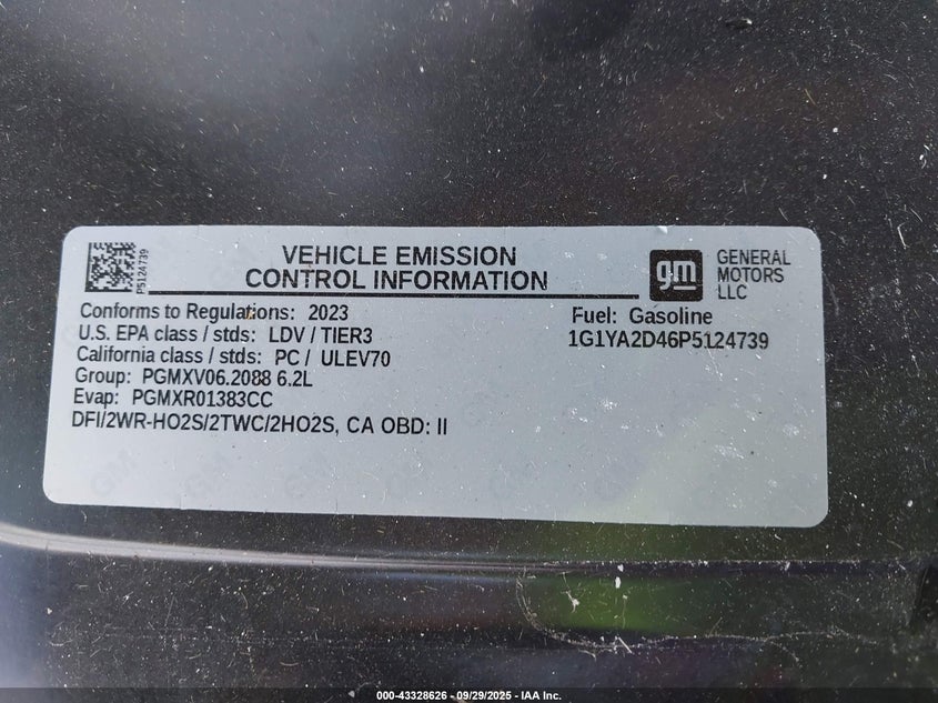 2023 CHEVROLET CORVETTE STINGRAY RWD  1LT - 1G1YA2D46P5124739