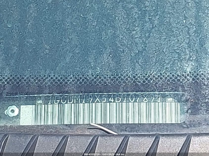 2004 Chevrolet Astro VIN: 1GCDM19X54B107891 Lot: 43328720