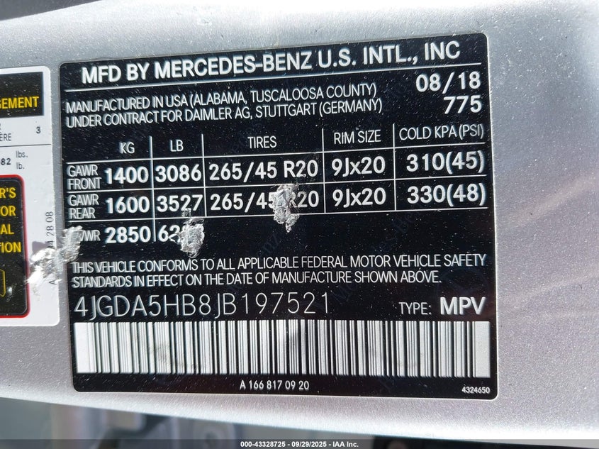 2018 MERCEDES-BENZ GLE 350 4MATIC - 4JGDA5HB8JB197521