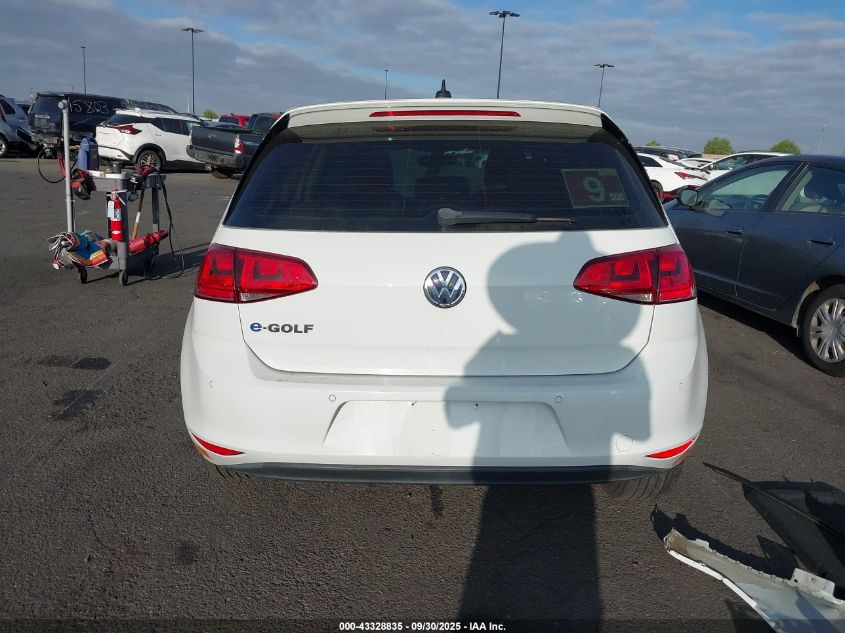 2016 Volkswagen E-Golf Sel Premium VIN: WVWPP7AU1GW916035 Lot: 43328835