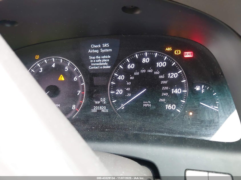 2007 Lexus Ls 460 VIN: JTHBL46FX75039029 Lot: 43329134