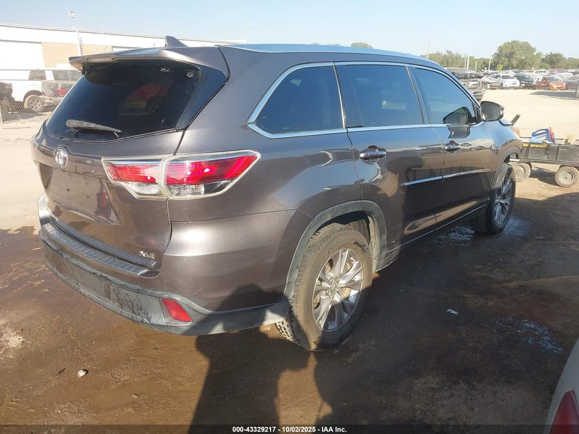 2014 TOYOTA HIGHLANDER XLE V6 - 5TDKKRFH8ES021137