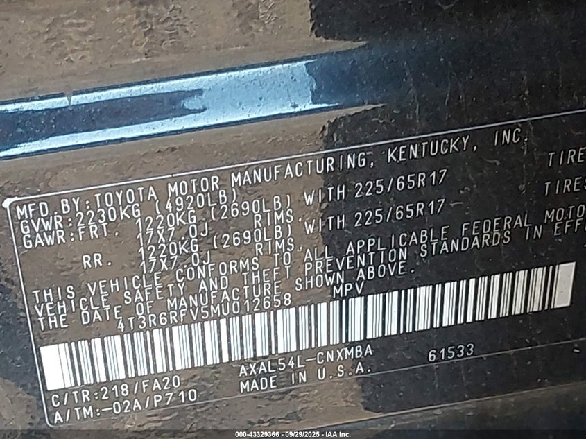 2021 TOYOTA RAV4 HYBRID XLE - 4T3R6RFV5MU012658