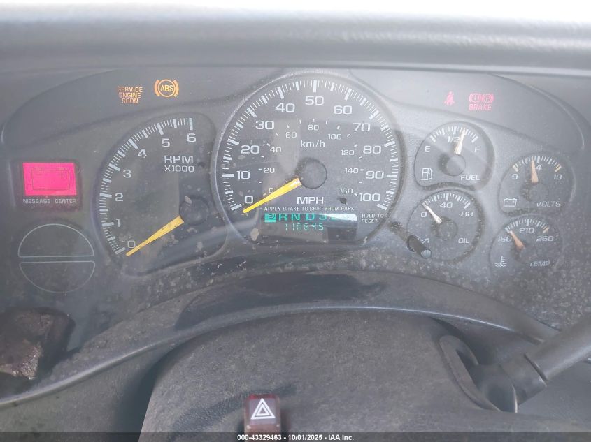 2000 Chevrolet Silverado 1500 VIN: 1GCEC14VXYE110223 Lot: 43329463