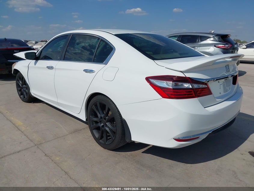 Vin: 1hgcr2f30ga069907, lot: 43824200, honda accord lx 20163