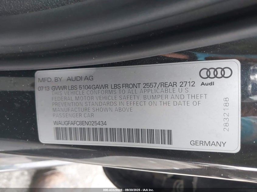 2014 AUDI A6 2.0T PREMIUM - WAUGFAFC8EN025434
