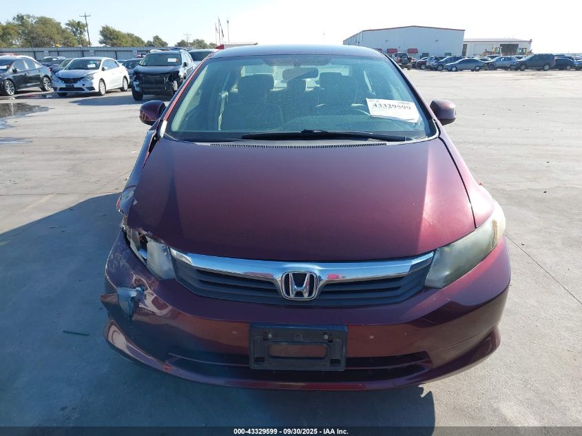 2012 Honda Civic Lx VIN: 19XFB2F56CE056779 Lot: 43329599