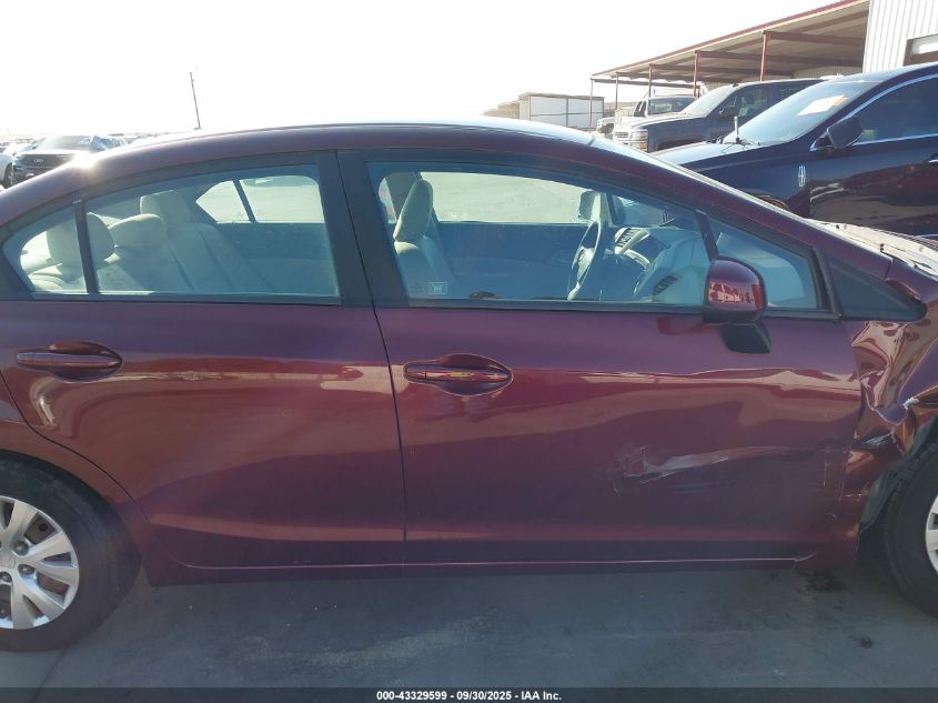 2012 Honda Civic Lx VIN: 19XFB2F56CE056779 Lot: 43329599