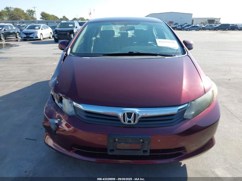 2012 Honda Civic Lx VIN: 19XFB2F56CE056779 Lot: 43329599