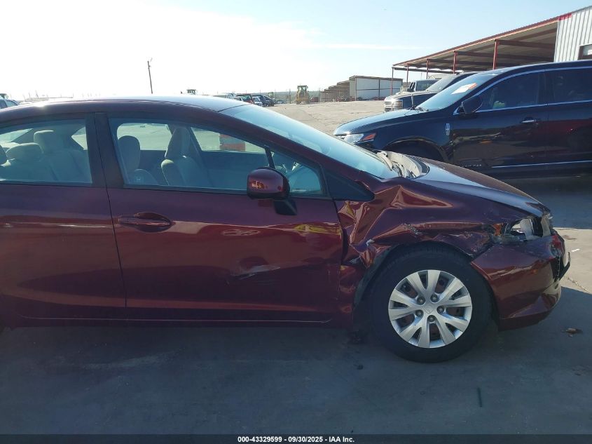 2012 Honda Civic Lx VIN: 19XFB2F56CE056779 Lot: 43329599