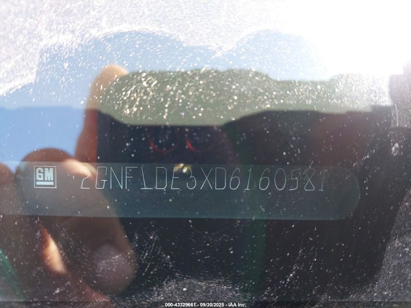 2013 Chevrolet Equinox 1Lt VIN: 2GNFLDE3XD6160581 Lot: 43329661