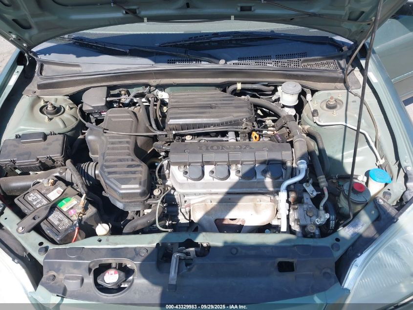 2003 Honda Civic Lx VIN: 2HGES16593H627077 Lot: 43329983