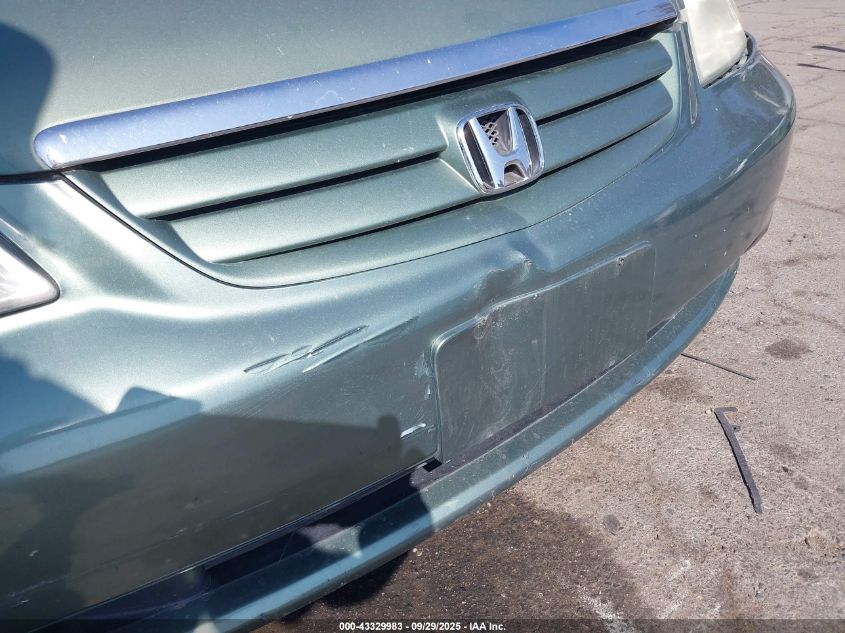 2003 Honda Civic Lx VIN: 2HGES16593H627077 Lot: 43329983