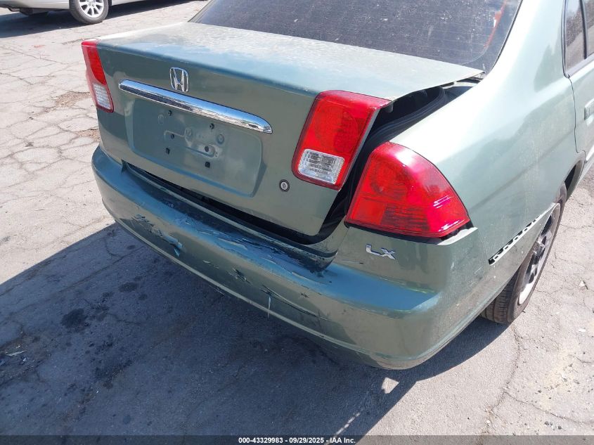2003 Honda Civic Lx VIN: 2HGES16593H627077 Lot: 43329983