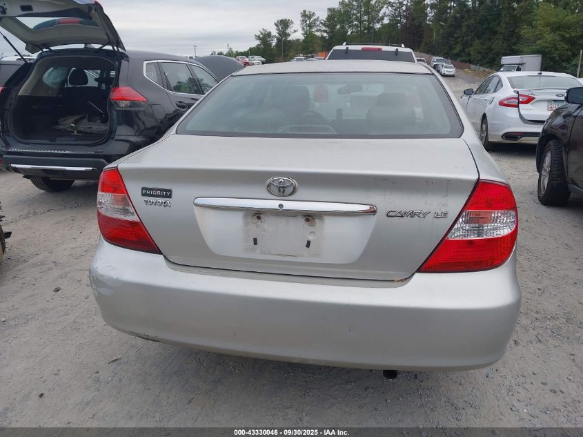 2004 Toyota Camry Le VIN: 4T1BE32K34U820920 Lot: 43330046