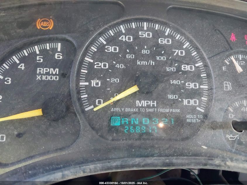 2000 Chevrolet Silverado 1500 Ls VIN: 2GCEC19T7Y1307861 Lot: 43330184