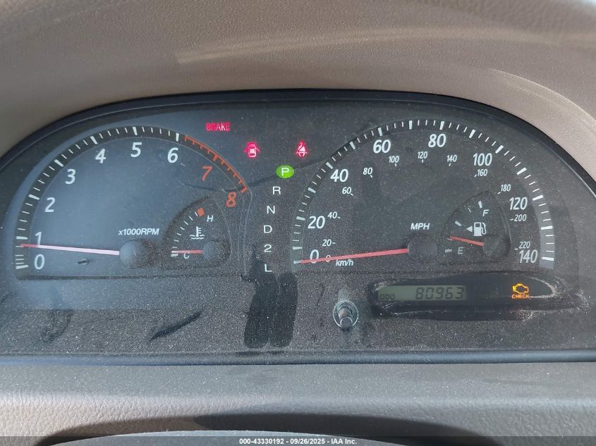 2003 Toyota Camry Xle V6 VIN: JTDBF32KX30091175 Lot: 43330192