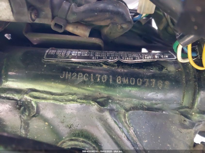 1986 Honda Cmx450 C VIN: JH2PC1701GM007762 Lot: 43330218