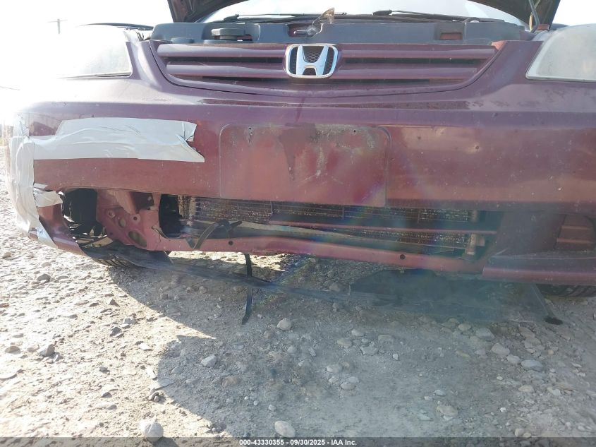 2003 Honda Civic Lx VIN: 2HGES16513H624917 Lot: 43330355