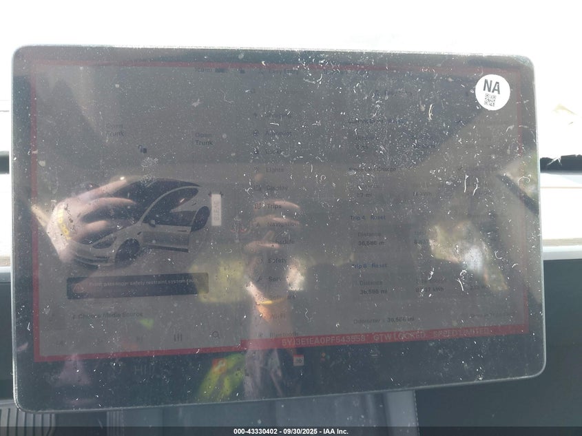 2023 Tesla Model 3 Rear-Wheel Drive VIN: 5YJ3E1EA0PF543558 Lot: 43330402