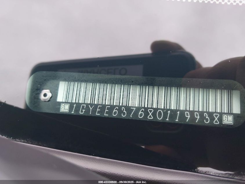 2008 Cadillac Srx V6 VIN: 1GYEE637680119938 Lot: 43330508