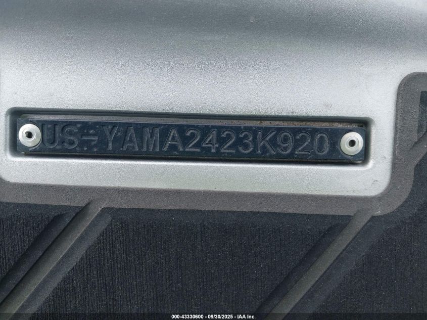 2020 Yamaha Fb1800A VIN: YAMA2423K920 Lot: 43330600