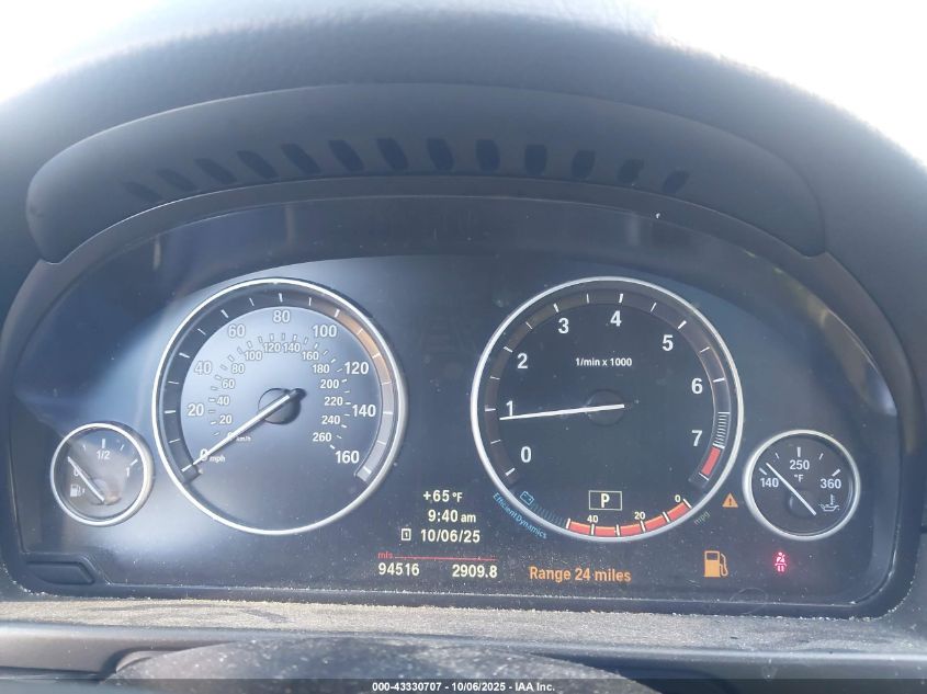 2013 BMW 528I xDrive VIN: WBAXH5C57DD112205 Lot: 43330707