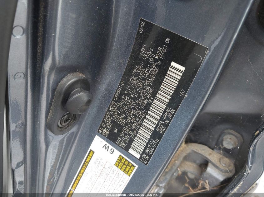 2006 Toyota Highlander V6 VIN: JTEDP21A960109691 Lot: 43330708