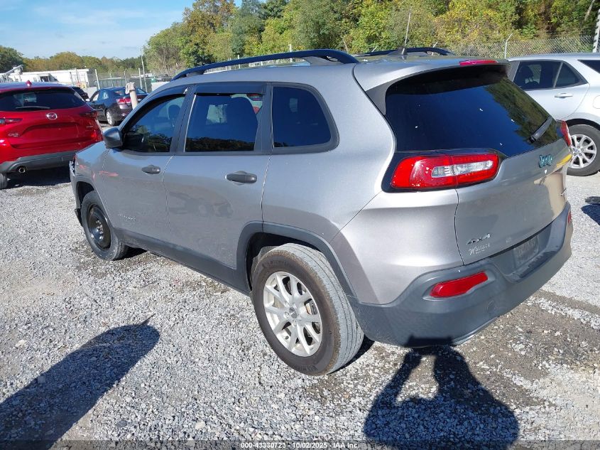 2017 Jeep Cherokee Sport 4X4 VIN: 1C4PJMAS4HW584480 Lot: 43330723