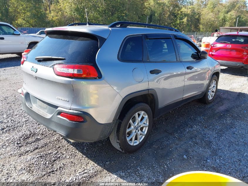 2017 Jeep Cherokee Sport 4X4 VIN: 1C4PJMAS4HW584480 Lot: 43330723