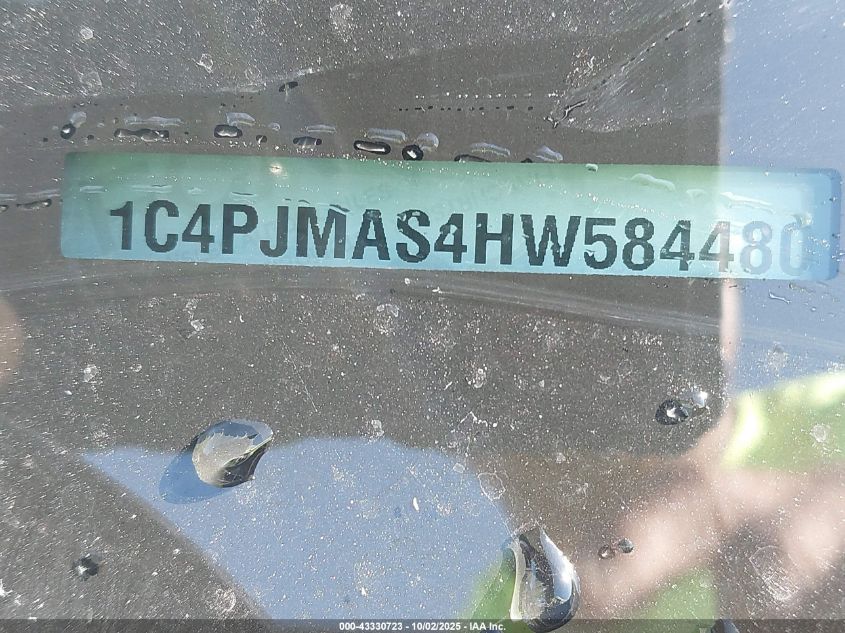 2017 Jeep Cherokee Sport 4X4 VIN: 1C4PJMAS4HW584480 Lot: 43330723