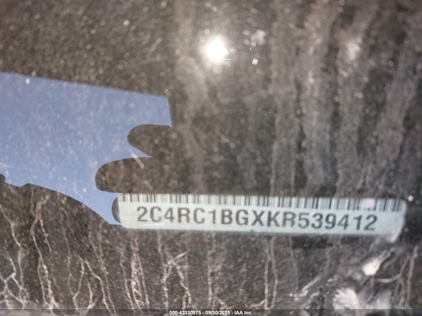 2019 CHRYSLER PACIFICA TOURING L 2C4RC1BGXKR539412