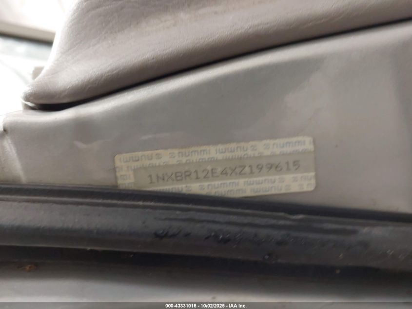 1999 Toyota Corolla Ve/Ce/Le VIN: 1NXBR12E4XZ199615 Lot: 43331016