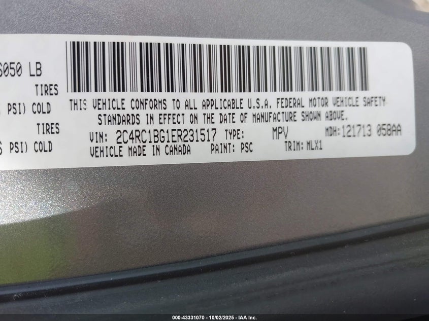 2014 CHRYSLER TOWN & COUNTRY TOURING - 2C4RC1BG1ER231517