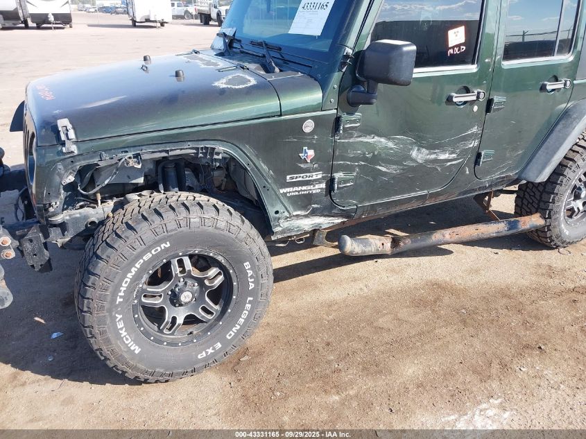 2010 Jeep Wrangler Unlimited Sport VIN: 1J4BA3H16AL146644 Lot: 43331165